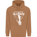Eating Animals Is Crazy Vegetarian Vegan Mens 80% Cotton Hoodie Caramel Latte