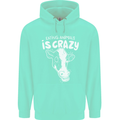 Eating Animals Is Crazy Vegetarian Vegan Mens 80% Cotton Hoodie Peppermint