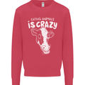 Eating Animals Is Crazy Vegetarian Vegan Mens Sweatshirt Jumper Heliconia