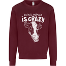 Eating Animals Is Crazy Vegetarian Vegan Mens Sweatshirt Jumper Maroon