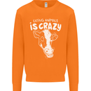 Eating Animals Is Crazy Vegetarian Vegan Mens Sweatshirt Jumper Orange