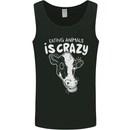Eating Animals Is Crazy Vegetarian Vegan Mens Vest Tank Top Black