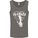 Eating Animals Is Crazy Vegetarian Vegan Mens Vest Tank Top Charcoal