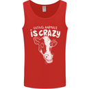 Eating Animals Is Crazy Vegetarian Vegan Mens Vest Tank Top Red