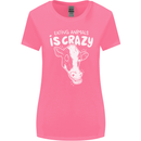 Eating Animals Is Crazy Vegetarian Vegan Womens Wider Cut T-Shirt Azalea