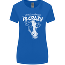 Eating Animals Is Crazy Vegetarian Vegan Womens Wider Cut T-Shirt Royal Blue