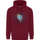 Ecological Environment Climate Change Cycling Childrens Kids Hoodie Maroon