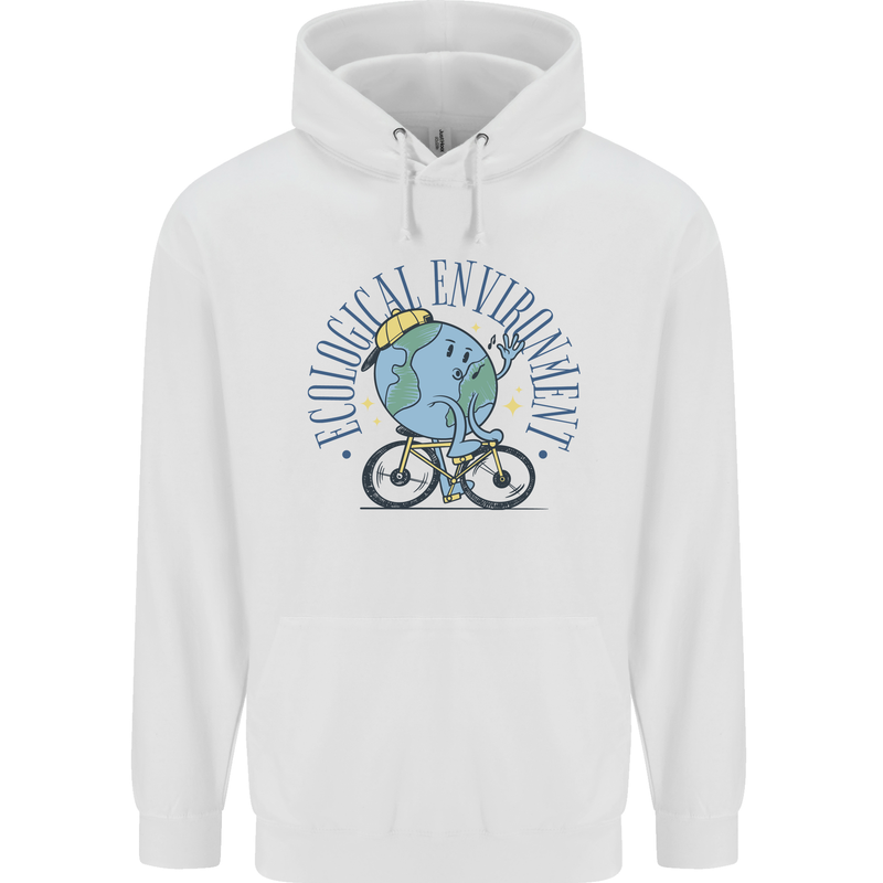 Ecological Environment Climate Change Cycling Childrens Kids Hoodie White