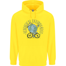 Ecological Environment Climate Change Cycling Childrens Kids Hoodie Yellow