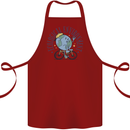 Ecological Environment Climate Change Cycling Cotton Apron 100% Organic Maroon