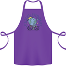 Ecological Environment Climate Change Cycling Cotton Apron 100% Organic Purple