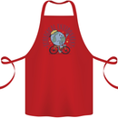 Ecological Environment Climate Change Cycling Cotton Apron 100% Organic Red