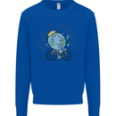 Ecological Environment Climate Change Cycling Kids Sweatshirt Jumper Royal Blue