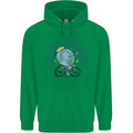 Ecological Environment Climate Change Cycling Mens 80% Cotton Hoodie Irish Green