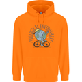 Ecological Environment Climate Change Cycling Mens 80% Cotton Hoodie Orange