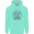 Ecological Environment Climate Change Cycling Mens 80% Cotton Hoodie Peppermint