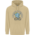 Ecological Environment Climate Change Cycling Mens 80% Cotton Hoodie Sand