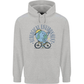 Ecological Environment Climate Change Cycling Mens 80% Cotton Hoodie Sports Grey