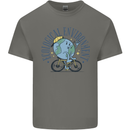 Ecological Environment Climate Change Cycling Mens Cotton T-Shirt Tee Top Charcoal