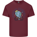 Ecological Environment Climate Change Cycling Mens Cotton T-Shirt Tee Top Maroon