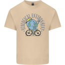 Ecological Environment Climate Change Cycling Mens Cotton T-Shirt Tee Top Sand