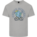 Ecological Environment Climate Change Cycling Mens Cotton T-Shirt Tee Top Sports Grey