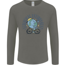 Ecological Environment Climate Change Cycling Mens Long Sleeve T-Shirt Charcoal