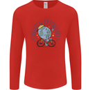Ecological Environment Climate Change Cycling Mens Long Sleeve T-Shirt Red