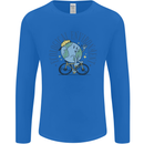 Ecological Environment Climate Change Cycling Mens Long Sleeve T-Shirt Royal Blue