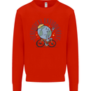 Ecological Environment Climate Change Cycling Mens Sweatshirt Jumper Bright Red