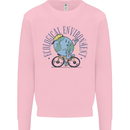 Ecological Environment Climate Change Cycling Mens Sweatshirt Jumper Light Pink