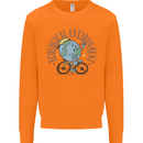 Ecological Environment Climate Change Cycling Mens Sweatshirt Jumper Orange