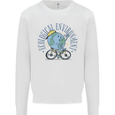 Ecological Environment Climate Change Cycling Mens Sweatshirt Jumper White