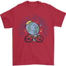 Ecological Environment Climate Change Cycling Mens T-Shirt 100% Cotton Red