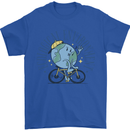 Ecological Environment Climate Change Cycling Mens T-Shirt 100% Cotton Royal Blue