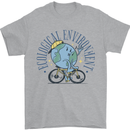 Ecological Environment Climate Change Cycling Mens T-Shirt 100% Cotton Sports Grey