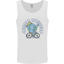 Ecological Environment Climate Change Cycling Mens Vest Tank Top White