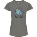 Ecological Environment Climate Change Cycling Womens Petite Cut T-Shirt Charcoal