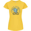 Ecological Environment Climate Change Cycling Womens Petite Cut T-Shirt Yellow
