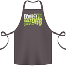 Ecology is Self-Love Climate Change Cotton Apron 100% Organic Dark Grey