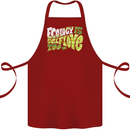 Ecology is Self-Love Climate Change Cotton Apron 100% Organic Maroon