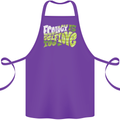 Ecology is Self-Love Climate Change Cotton Apron 100% Organic Purple