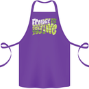 Ecology is Self-Love Climate Change Cotton Apron 100% Organic Purple