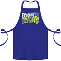 Ecology is Self-Love Climate Change Cotton Apron 100% Organic Royal Blue