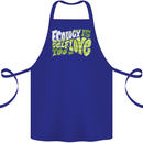 Ecology is Self-Love Climate Change Cotton Apron 100% Organic Royal Blue