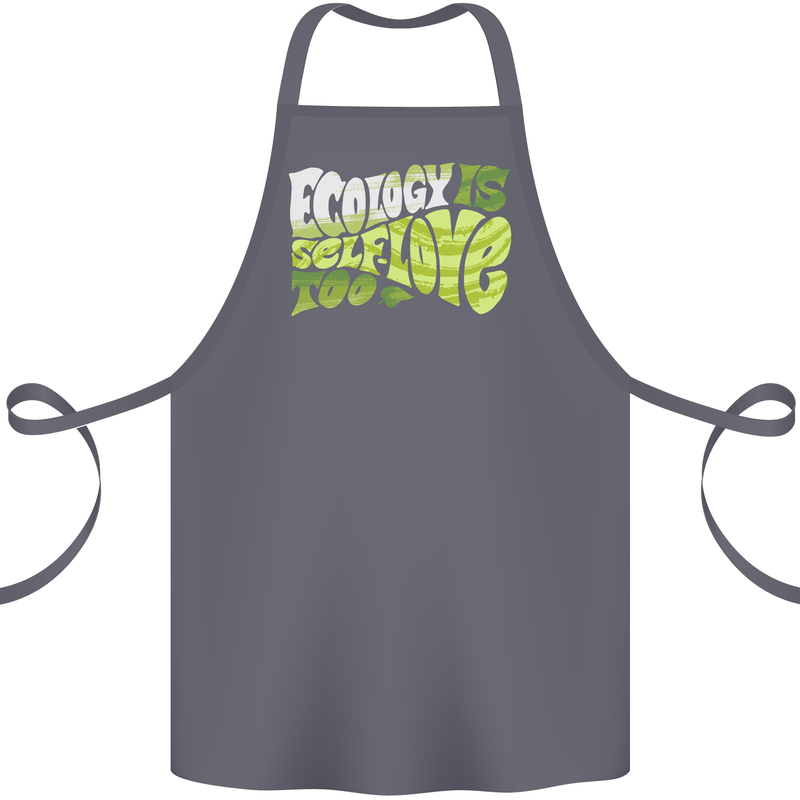 Ecology is Self-Love Climate Change Cotton Apron 100% Organic Steel