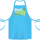 Ecology is Self-Love Climate Change Cotton Apron 100% Organic Turquoise