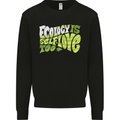 Ecology is Self-Love Climate Change Kids Sweatshirt Jumper Black