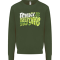 Ecology is Self-Love Climate Change Kids Sweatshirt Jumper Forest Green