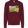 Ecology is Self-Love Climate Change Kids Sweatshirt Jumper Maroon